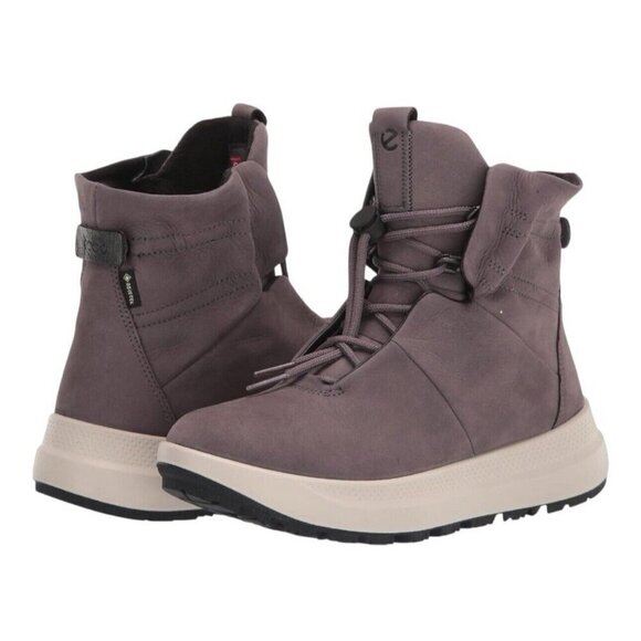 Ecco Solice Yak Leather Goretex Boots Gravity Nubuck Women’s 9-9.5 New READ - Picture 12 of 12